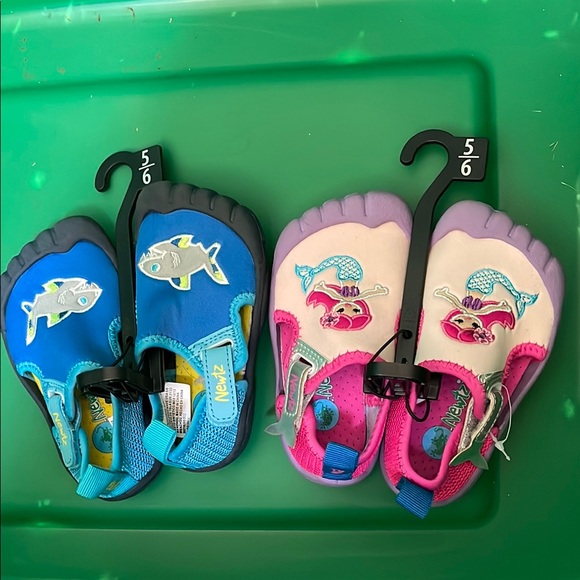 Blue and Pink Cartoon Fish Water Shoes - Picture 1 of 3